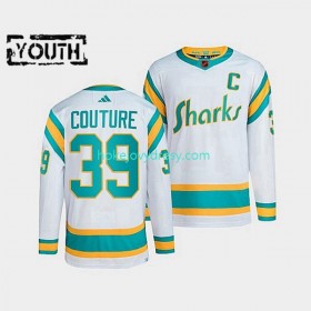Dětské Hokejový Dres San Jose Sharks Logan Couture 39 Adidas 2022 Reverse Retro Bílý Authentic